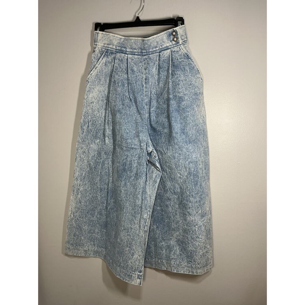 Vintage Deadstock NWT Sunny Sport Acid was Gaucho Denim Capri Pants sz 8